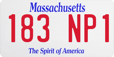 MA license plate 183NP1