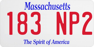 MA license plate 183NP2