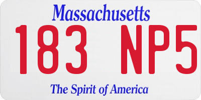 MA license plate 183NP5