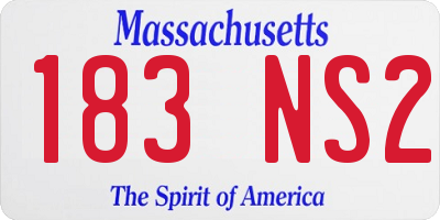 MA license plate 183NS2