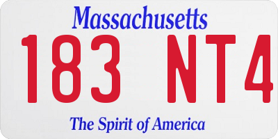 MA license plate 183NT4