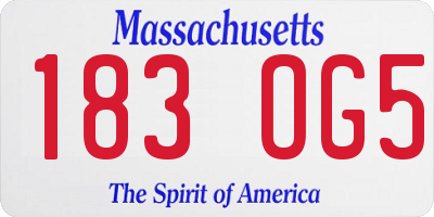 MA license plate 183OG5
