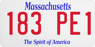 MA license plate 183PE1