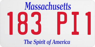 MA license plate 183PI1