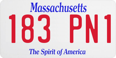 MA license plate 183PN1