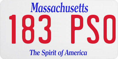 MA license plate 183PS0