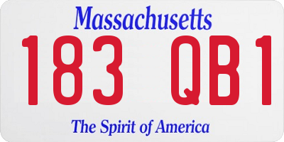 MA license plate 183QB1