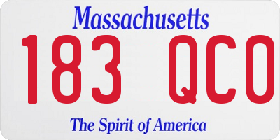 MA license plate 183QC0