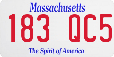 MA license plate 183QC5