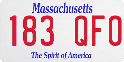 MA license plate 183QF0
