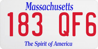 MA license plate 183QF6