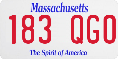 MA license plate 183QG0