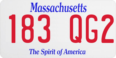 MA license plate 183QG2