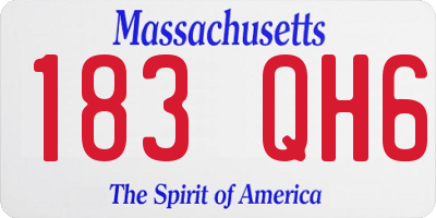 MA license plate 183QH6