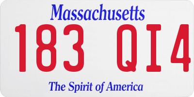MA license plate 183QI4