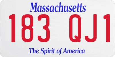 MA license plate 183QJ1