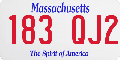 MA license plate 183QJ2