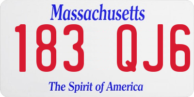 MA license plate 183QJ6