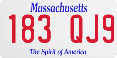 MA license plate 183QJ9