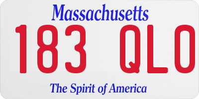 MA license plate 183QL0