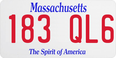 MA license plate 183QL6