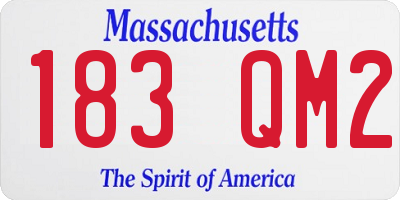 MA license plate 183QM2