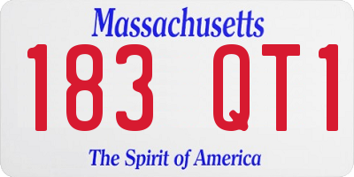 MA license plate 183QT1