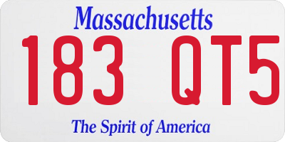 MA license plate 183QT5