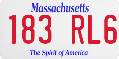 MA license plate 183RL6