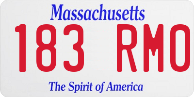 MA license plate 183RM0