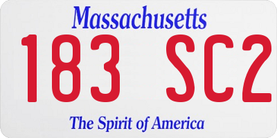 MA license plate 183SC2