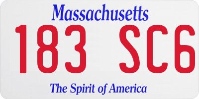 MA license plate 183SC6