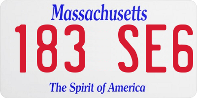 MA license plate 183SE6