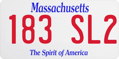 MA license plate 183SL2