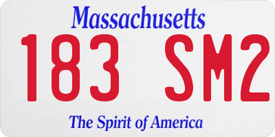 MA license plate 183SM2