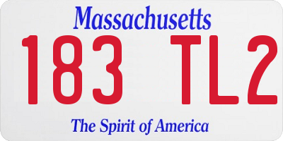 MA license plate 183TL2