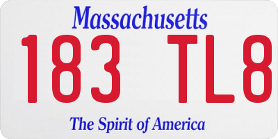 MA license plate 183TL8