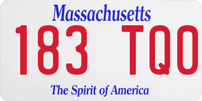 MA license plate 183TQ0