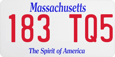 MA license plate 183TQ5