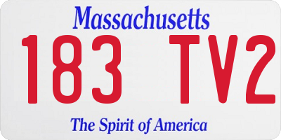 MA license plate 183TV2
