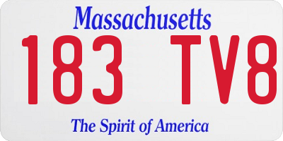 MA license plate 183TV8