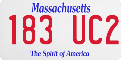 MA license plate 183UC2