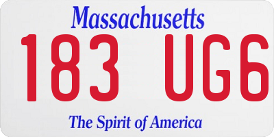 MA license plate 183UG6