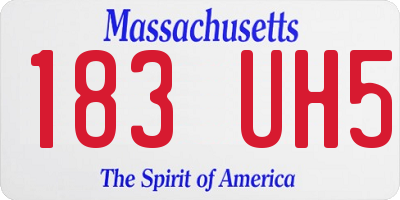 MA license plate 183UH5