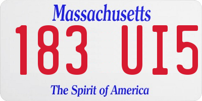 MA license plate 183UI5