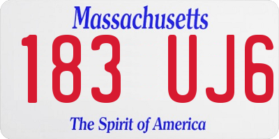 MA license plate 183UJ6