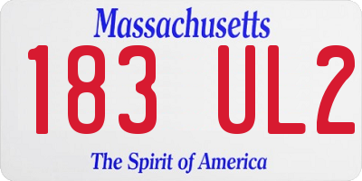 MA license plate 183UL2