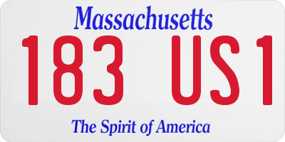 MA license plate 183US1