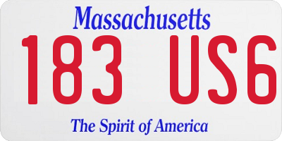 MA license plate 183US6