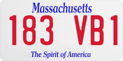 MA license plate 183VB1